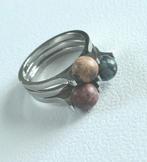 Set van 3 Melano zilverkleurige edelsteen ringen mt 58, Verzenden, Nieuw, Overige merken