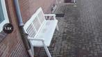 Tuinbank - wit - 3 persoons - gratis ophalen, Tuin en Terras, Tuinbanken, Ophalen of Verzenden, Gebruikt, Kunststof