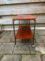 Vintage/mid century trolley/serveertafel, Ophalen, Gebruikt, 60 cm of meer, Rechthoekig