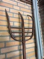 Oude houten hark hooivork decoratie, Ophalen