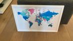 Wereldkaart / magneetbord, Ophalen, Overige typen, Zo goed als nieuw, 75 cm of meer