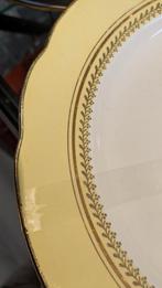 Gien Franse Retro Vintage borden gele rand en goud, Ophalen of Verzenden, Zo goed als nieuw, Overige stijlen, Bord(en)