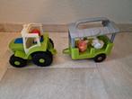 Fisher price little people tractor, Ophalen, Zo goed als nieuw, Auto of Voertuig, Met geluid