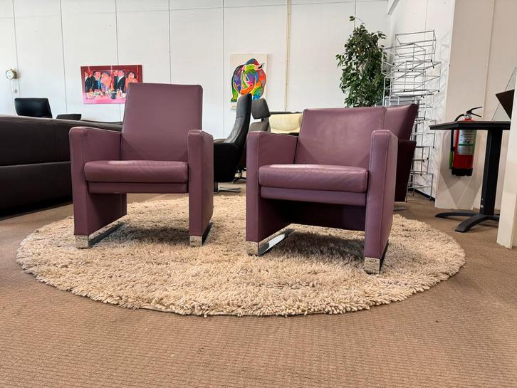 Jori Navy fauteuil - Stijlvol en comfortabel!, Huis en Inrichting, Fauteuils, Zo goed als nieuw, Leer, 75 tot 100 cm, 75 tot 100 cm