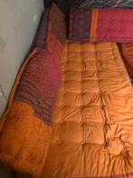 Indiase Loungebank / Logeerbed - 2x2 meter, Ophalen of Verzenden, Gebruikt, Stof