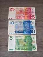 Setje biljetten 5, 10 en 25 gulden Erflaters 1968 - 1973, Ophalen of Verzenden, 25 gulden