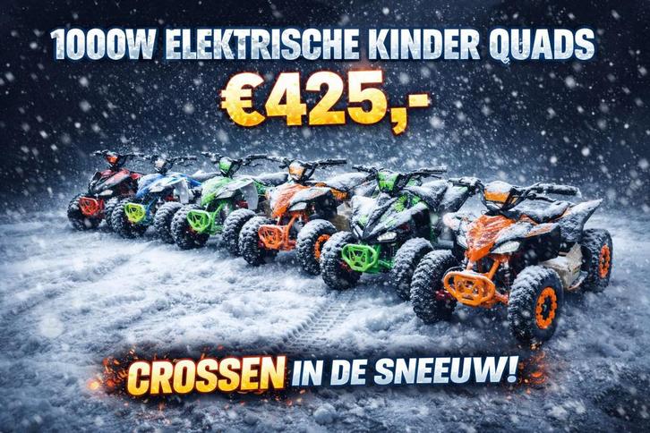 Nieuwe Elektrische kinderquads 1000W diverse kleuren, Motoren, Quads en Trikes, Ophalen