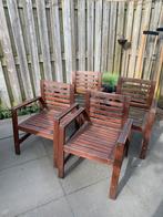 4x IKEA Nammaro houten tuinstoelen, Gebruikt, Stapelbaar, Hout, Ophalen