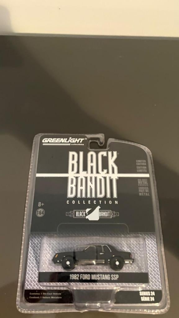 Greenlight Black Bandit 1982 Ford Mustang SSP, Ophalen of Verzenden, Zo goed als nieuw, Overige merken