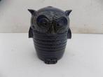 uilen uil keramiek decoratief dierenverzameling blauw paars, Ophalen of Verzenden, Gebruikt