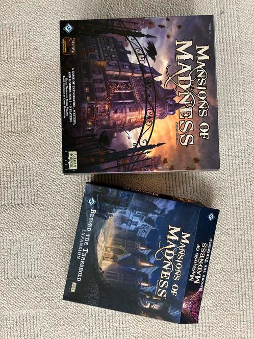 Mansions of Madness 2nd + uitbreiding Beyond the Threshold, Hobby en Vrije tijd, Gezelschapsspellen | Bordspellen, Zo goed als nieuw