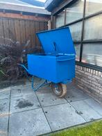 Blauwe gereedschap kruiwagen, Tuin en Terras, Kruiwagens, Ophalen of Verzenden, Gebruikt, Handmatig, Tweewielig