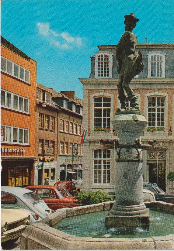 Duitsland, Aachen, Aken met auto's VW Kever, Opel Kadett A, Verzamelen, Ansichtkaarten | Buitenland, Ongelopen, Duitsland, 1960 tot 1980