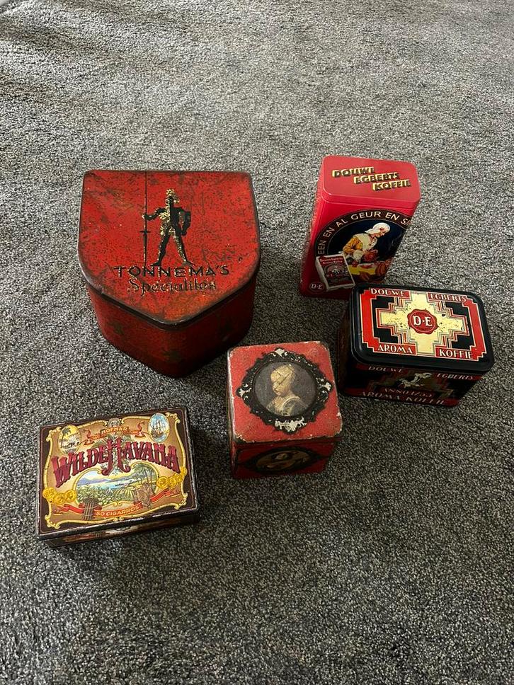 Diverse blikken, Verzamelen, Blikken, Gebruikt, Overige, Douwe Egberts, Ophalen of Verzenden