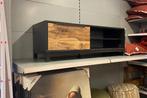 Tv meubel zwart met hout, Ophalen, 100 tot 150 cm, Zo goed als nieuw, Minder dan 100 cm