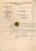 Briefhoofd NV Nederlandsche Spoorwegen NS Deventer mei 1940, Verzenden, Gelezen, Folder