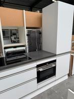 Prachtige Hoekkeuken Wit + Apparatuur + GEDEMOMTEERD, Ophalen of Verzenden, Wit, Composiet, Hoekkeuken