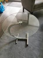 Bijzettafeltje, 50 tot 100 cm, Rond, Zo goed als nieuw, Glas