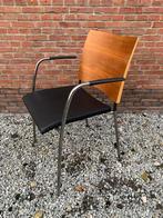 Spira, design armstoel van Lammhults, Huis en Inrichting, Stoelen, Ophalen, Zwart, Leer, Zo goed als nieuw