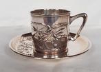 Art Nouveau Mokkatas - Zilver., Antiek en Kunst, Ophalen of Verzenden, Zilver