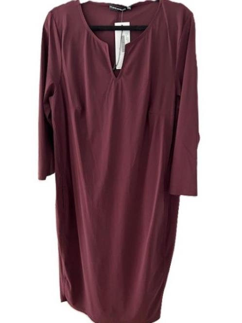 NIEUW Studio Anneloes Simplicity dress XXL 01299 burgundy, Kleding | Dames, Jurken, Nieuw, Maat 42/44 (L), Overige kleuren, Onder de knie