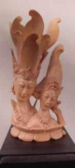 Vintage Balinees houten Bruidspaar ., Antiek en Kunst, Ophalen