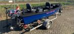 Zeer mooie visboot met trailer, Watersport en Boten, Benzine, Buitenboordmotor, Polyester, Zo goed als nieuw