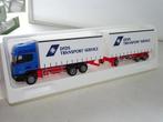 1/87 Awm Scania DFDS Transport service, Hobby en Vrije tijd, Modelauto's | 1:87, Verzenden, Zo goed als nieuw, Bus of Vrachtwagen