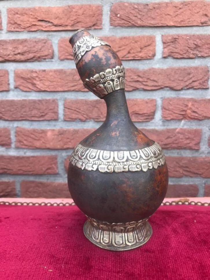 oude Tibetaanse veldfles, Antiek en Kunst, Curiosa en Brocante, Ophalen of Verzenden