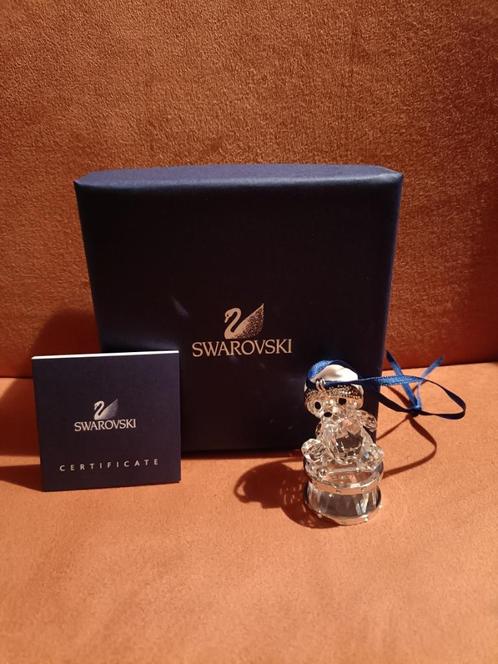 Swarovski beer Kris, Kerst 2007, ornament, zittend op tromme, Verzamelen, Swarovski, Zo goed als nieuw, Figuurtje, Ophalen of Verzenden