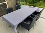 Eetkamerstoelen 4 stuks, Huis en Inrichting, Ophalen, Gebruikt, Blauw, Metaal