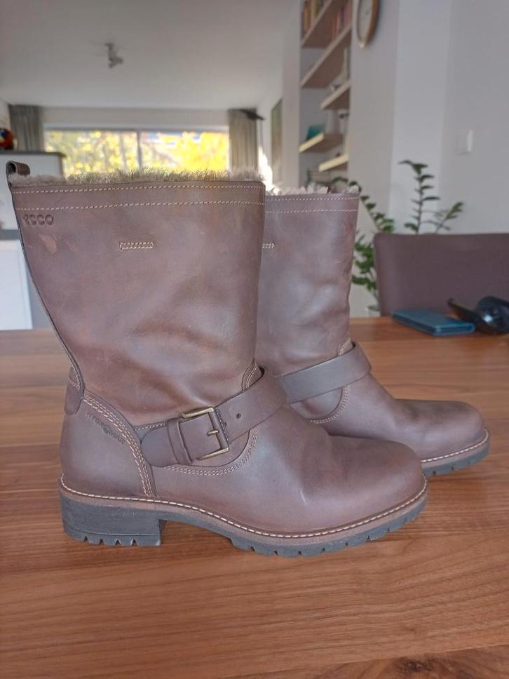 Ecco laarzen, halfhoog, bruin maat 39, Kleding | Dames, Schoenen, Zo goed als nieuw, Lage of Enkellaarzen, Bruin, Ophalen of Verzenden