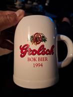 Grolsch witte pul bokbier 1994, Ophalen of Verzenden, Zo goed als nieuw, Pul(len), Grolsch