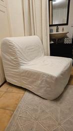 IKEA Eenpersoons Slaapbank / Fauteuil - Wit, Ophalen, Gebruikt, Wit, 190 cm of minder