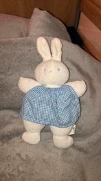 Difrax wit konijn blauw geruit schort, Ophalen of Verzenden, Zo goed als nieuw, Konijn