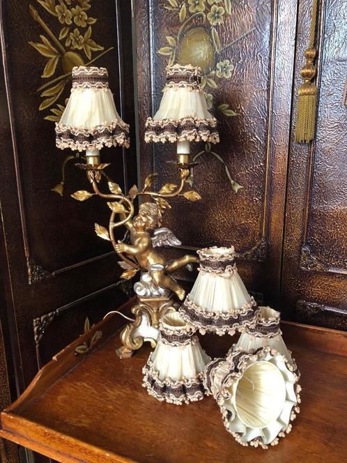 Boudoir barok lampenkapje met franjes, Antiek en Kunst, Curiosa en Brocante, Ophalen of Verzenden