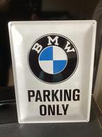 Nostalgisch bord BMW parking only van metaal, Ophalen of Verzenden, Zo goed als nieuw, Reclamebord