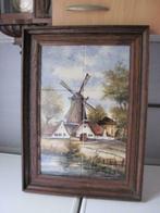 Tegeltableau Molen A.G. de Kruyf Buitenmaat lijst 57 x 41, Antiek en Kunst, Antiek | Wandborden en Tegels, Ophalen