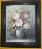 Vaas met bloemen van de schilder Helman, Antiek en Kunst, Kunst | Schilderijen | Klassiek, Ophalen of Verzenden
