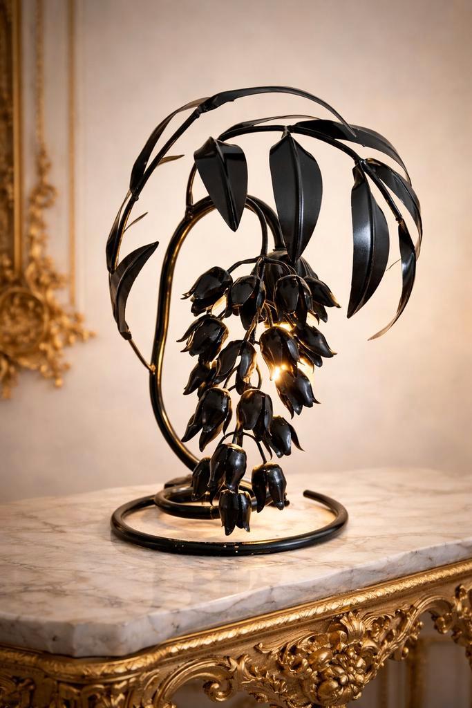 Hans Kögl Wisteria tafellamp blauwe regen, Huis en Inrichting, Lampen | Tafellampen, Minder dan 50 cm, Ophalen of Verzenden