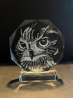 Handgemaakte Kristallen trofee - Uil, Antiek en Kunst, Antiek | Glas en Kristal, Ophalen of Verzenden
