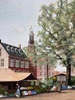 Lois Kapr (1922-2007) - Bloemenmarkt te Amsterdam, Ophalen of Verzenden