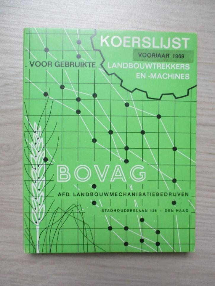 Koerslijst landbouwtrekkers en machines + serienummers 1969, Auto diversen, Handleidingen en Instructieboekjes, Ophalen of Verzenden