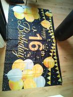 16 jaar gevel banner, Ophalen of Verzenden, Zo goed als nieuw, Versiering, Verjaardag