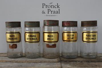 Oude antieke Franse apothekers potten *Pronck & Praal* beschikbaar voor biedingen