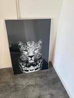 Schilderij: Zwart-wit luipaard print, Huis en Inrichting, Woonaccessoires | Schilderijen, Tekeningen en Foto's, Ophalen, Minder dan 50 cm