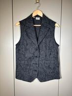 Vintage Y2K top Gilet Colbert Maat 40 grijs viscose trend, Maat 38/40 (M), Verzenden, Zo goed als nieuw, Vintage