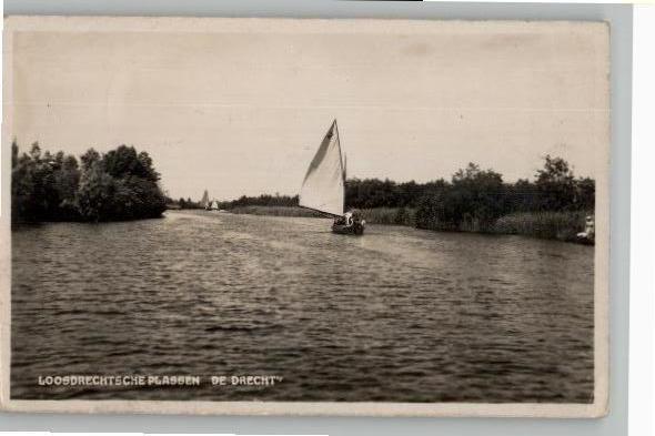 Loosdrechtsche Plassen De Drecht st 1938 Reijnhoudt, Verzenden, 1920 tot 1940, Gelopen, Noord-Holland