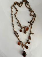 Vintage (amber?) dubbele ketting., Sieraden, Tassen en Uiterlijk, Antieke sieraden, Verzenden, Overige materialen, Ketting