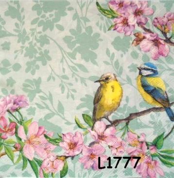 Servetten decoupage/bullet journal * vogels L1777 beschikbaar voor biedingen
